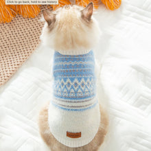 Load image into Gallery viewer, Cat in Blue Winter Isle Fair Sweater | MissyMoMo
