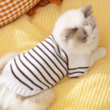 Load image into Gallery viewer, Cat in White Striped Sweater | MissyMoMo
