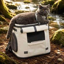 Load image into Gallery viewer, Noma Cat Backpack with Cat on Top Perch | MissyMoMo

