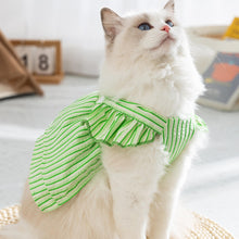 Load image into Gallery viewer, Cat in Green Summer Striped Vest | MissyMoMo
