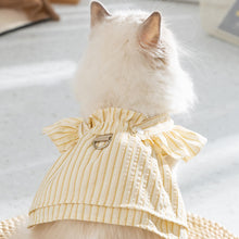 Load image into Gallery viewer, Cat in Yellow Summer Striped Vest | MissyMoMo
