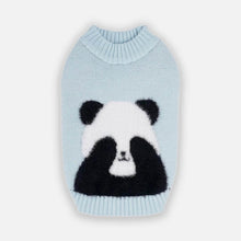 Load image into Gallery viewer, Light Blue Panda Knit Cat Sweater | Cute Cat Sweater | MissyMoMo
