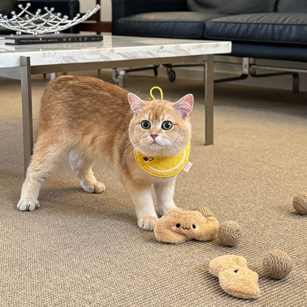 Cat with Peanut Sisal Scratching Balls Cat Toy | MissyMoMo