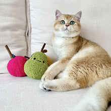 Load image into Gallery viewer, Cat with Pear Silvervine Chew Toy | Cute Cat Toys | MissyMoMo
