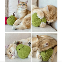 Load image into Gallery viewer, Cat with Pear Silvervine Chew Toy | Cute Cat Toys | MissyMoMo
