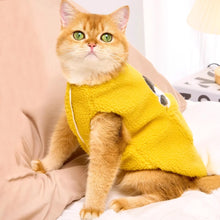 Load image into Gallery viewer, Cat in Yellow Penguin Fleece Vest | MissyMoMo
