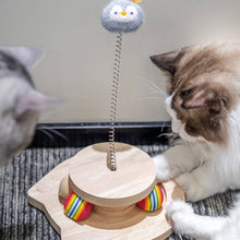 Load image into Gallery viewer, Cats Playing with Penguin Spring Ball Cat Toy with Rolling Balls | Interactive Cat Toys | MissyMoMo
