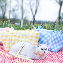 Load image into Gallery viewer, Cat and Gingham Cat Carriers | MissyMoMo
