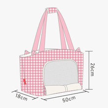 Load image into Gallery viewer, Pink Gingham Cat Carrier | MissyMoMo
