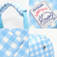Load image into Gallery viewer, Blue Gingham Pet Carrier | MissyMoMo
