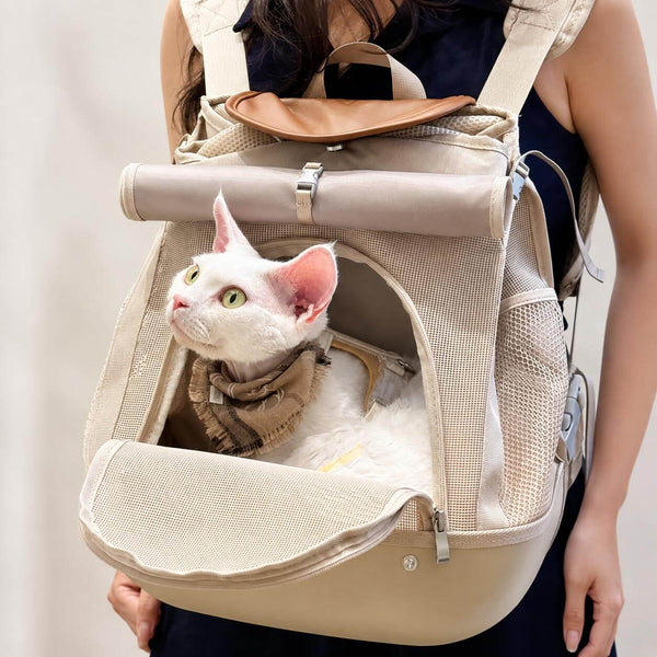 Petseek Breeze Cat Backpack with Front Opening and Cat | MissyMoMo