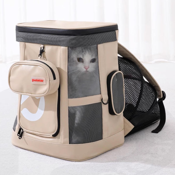 Cat Inside Petstar Voyager Expandable Cat Backpack | Pet Carrier | MissyMoMo