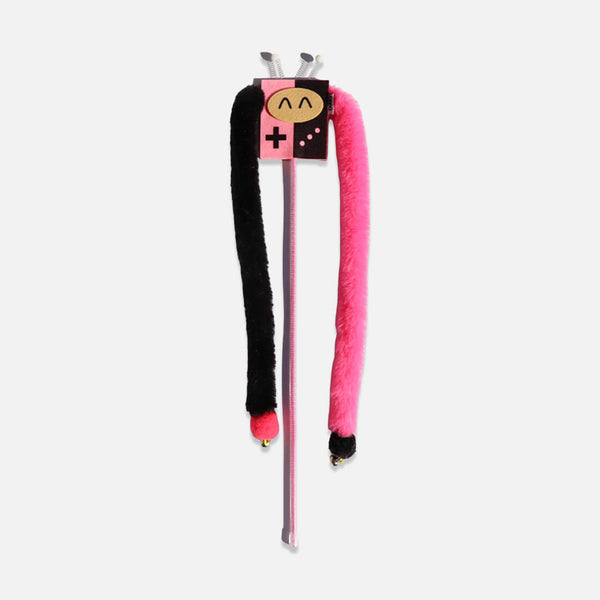 Pixel Purrs Pink & Black Cat Teaser Wand | Cute Cat Toys | MissyMoMo