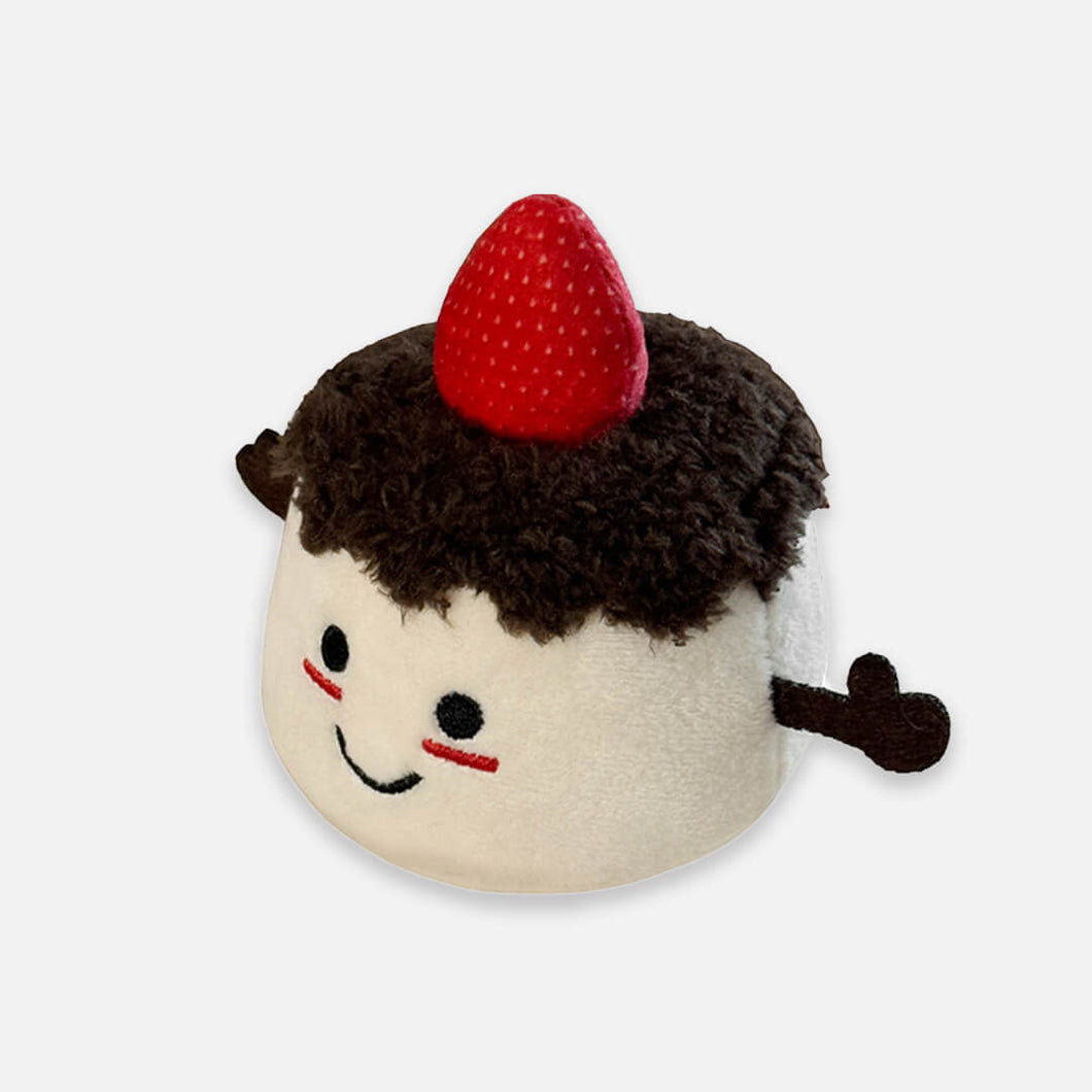 Cute Plush Strawberry Cake Catnip Toy with Squeaker | MissyMoMo