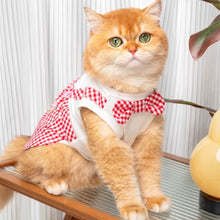 Load image into Gallery viewer, Cat in Red Check Vest | MissyMoMo
