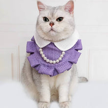 Load image into Gallery viewer, Cat in Purple Cat Bib | MissyMoMo

