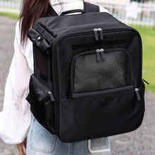 Load image into Gallery viewer, Purr Palace Tent-Like Black Cat Carrier Backpack | MissyMoMo
