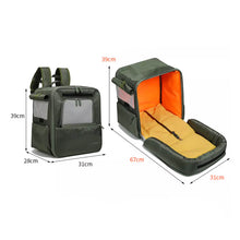 Load image into Gallery viewer, Purr Palace Tent-Like Green Cat Carrier Backpack | MissyMoMo
