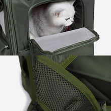 Load image into Gallery viewer, Purr Palace Tent-Like Green Cat Carrier Backpack | MissyMoMo
