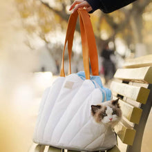 Load image into Gallery viewer, Stylish Cat Carrier Bag on Bench | MissyMoMo
