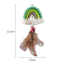 Load image into Gallery viewer, Rainbow Feather Cat Toy | Interactive Cat Toys | MissyMoMo
