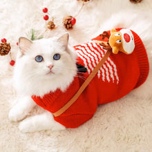 Load image into Gallery viewer, Cat in Cute Red Christmas Reindeer Sweater | MissyMoMo
