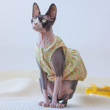 Load image into Gallery viewer, Sphynx Cat in Summer Floral Dress | MissyMoMo
