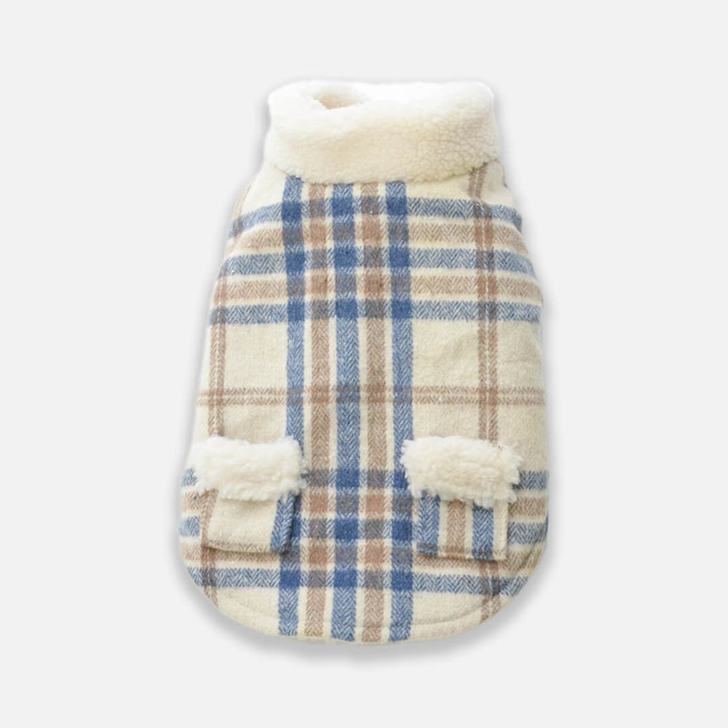 Stylish Check Fleece Cat Jacket | MissyMoMo