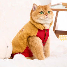 Load image into Gallery viewer, Cat in Brown Teddy Bear Fleece Jacket | MissyMoMo
