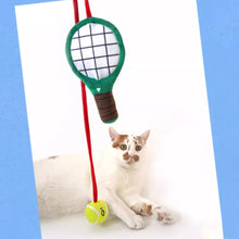 Load image into Gallery viewer, Cat Playing with Tennis Bungee Teaser Wand | Cat Toys | MissyMoMo
