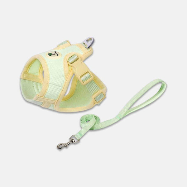 Yellow & Green Mesh Harness with Leash for Cats and Kittens | MissyMoMo