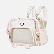 Load image into Gallery viewer, TouchDog Mallow Cat Backpack in Cream and Pink | MissyMoMo
