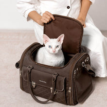 Load image into Gallery viewer, TouchDog Romy Airline Cat Carrier with Cat and Top Opening | MissyMoMo
