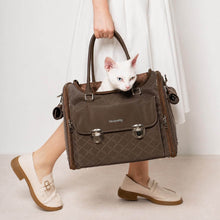 Load image into Gallery viewer, TouchDog Romy Airline Cat Carrier Hand-Carried with Cat | MissyMoMo
