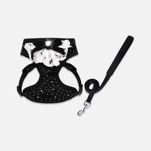 Load image into Gallery viewer, Black Sparkle Cat Vest Harness &amp; Leash Set | MissyMoMo
