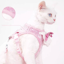 Load image into Gallery viewer, Cat in Pink Sparkle Cat Vest Harness | MissyMoMo
