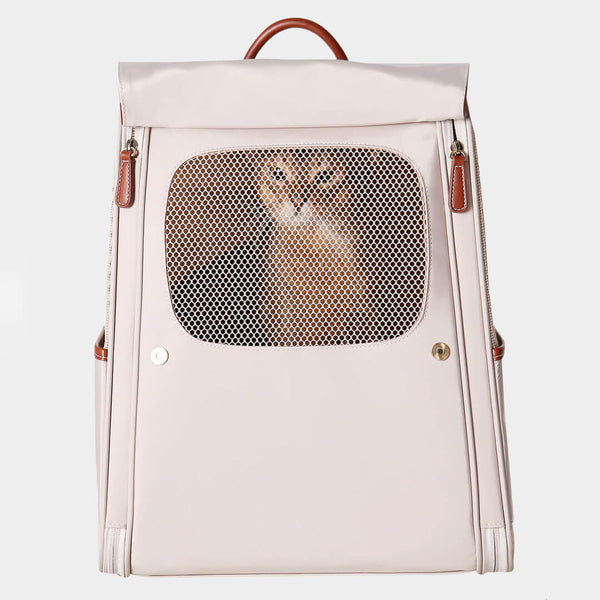 Voocoo Cat Backpack | Cat Carrier for Travel | Leather Pet Carrier | MissyMoMo