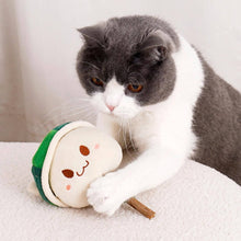 Load image into Gallery viewer, Cat with Watermelon Kitty Silvervine Cat Chew Toy | MissyMoMo
