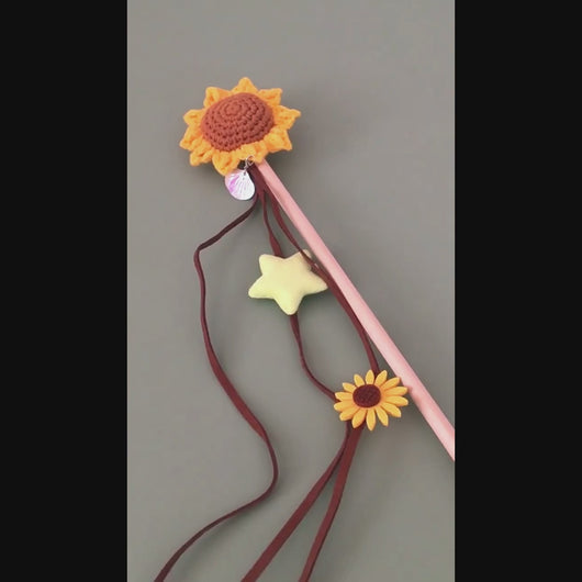 Sunflower Cat Wand Toy | Toys for Cats & Kittens | MissyMoMo