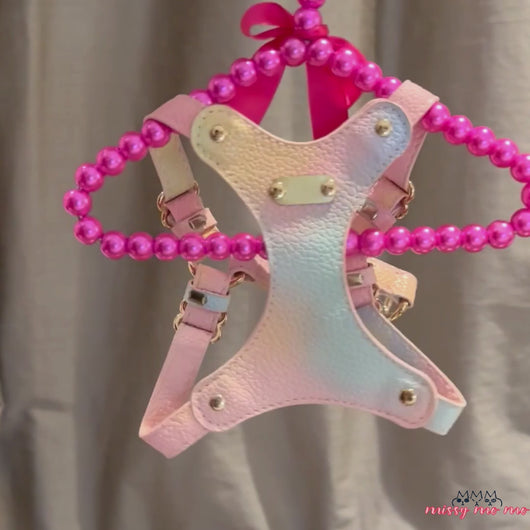 Pink Gradient Cat Harness and Leash | MissyMoMo