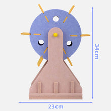 Load and play video in Gallery viewer, Cat Spinning a Felt Windmill Treat Dispenser Cat Toy | Interactive Cat Toys | MissyMoMo
