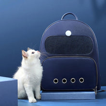 Load image into Gallery viewer, Aprilone Blue Cat Backpack for Carrying Cat | MissyMoMo
