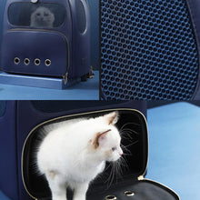 Load image into Gallery viewer, Cat in Blue Backpack | Backpack for Carrying Cat | MissyMoMo
