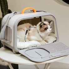 Load image into Gallery viewer, Castle Cat Carrier | Grey Hard Pet Carrier | MissyMoMo
