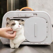 Load image into Gallery viewer, Castle Cat Carrier | Gray Hard Cat Carrier | MissyMoMo
