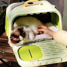 Load image into Gallery viewer, Castle Cat Carrier | Green Hard Pet Carrier | MissyMoMo
