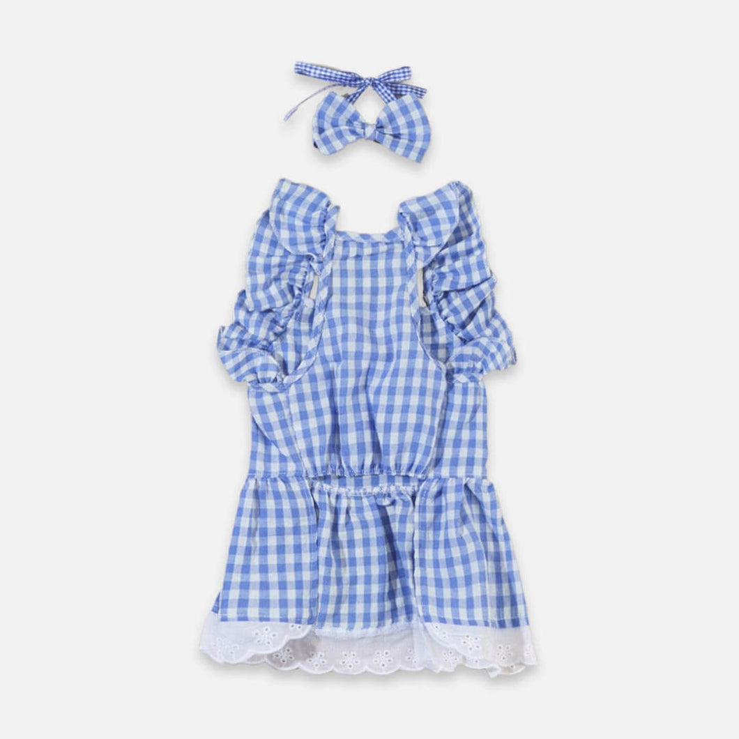 Checkers Cat Dress & Bow Set | Cat Clothes | MissyMoMo