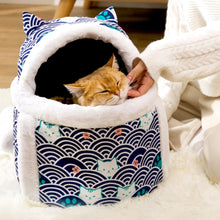 Load image into Gallery viewer, Blue Cat Traveling Backpack | Cat in Blue Backpack | MissyMoMo
