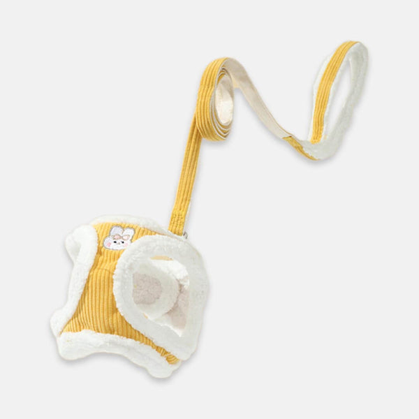 Fuzzball Cat Harness & Leash Set | Yellow Fleece Kitty Harness | MissyMoMo