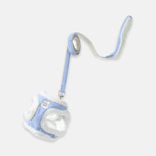Load image into Gallery viewer, Fuzzball Cat Harness &amp; Leash Set | Blue Fleece Kitty Harness | MissyMoMo
